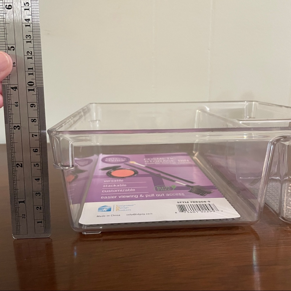 Acrylic cosmetic storage bin. NWT. - Picture 5 of 7